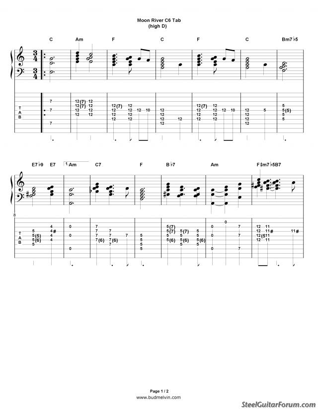 Moon River Chord Chart