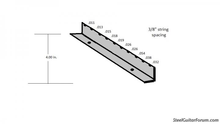 Lap steel on sale string spacing