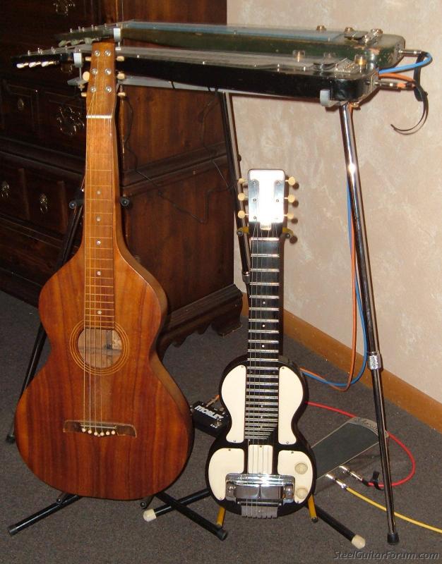 Deluxe 34 Double neck stand for my JB frypan & Clinesmith Deluxe 34 Double neck stand for my JB frypan & Clinesmith