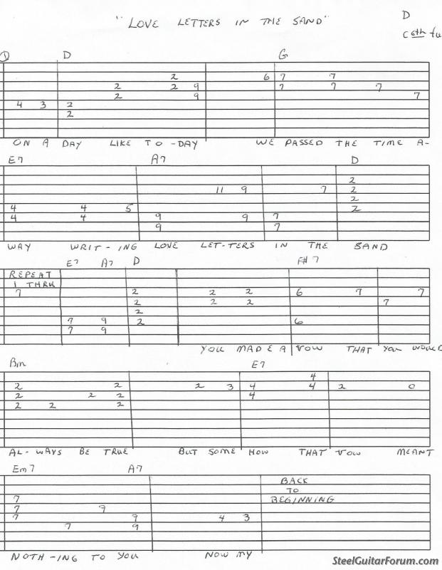The Steel Guitar Forum View topic Love Letters in the Sand The Steel Guitar Forum View topic Love Letters in the Sand