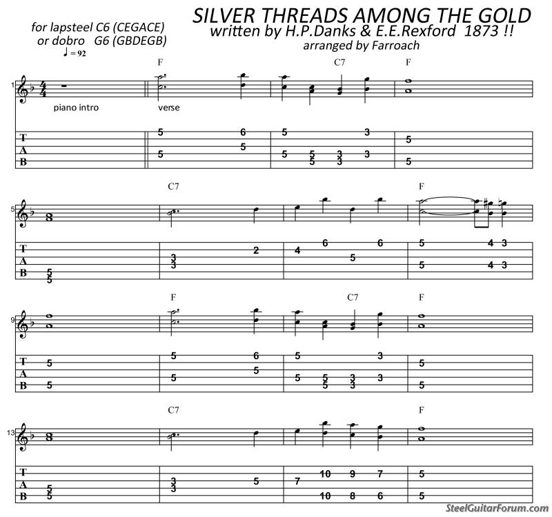 C6 TAB Lapsteel Silver Threads among the Gold The Steel