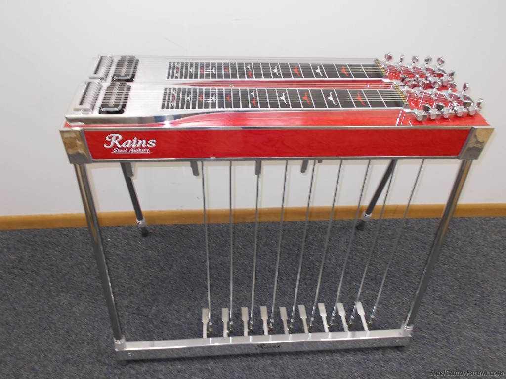 Red D10 Rains 9 foot pedals 10 knee levers SOLD The Steel