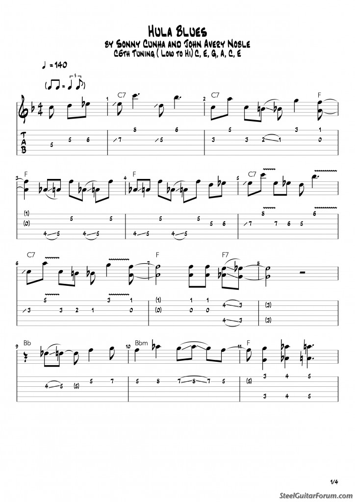 seeking tab Hula Blues The Steel Guitar Forum