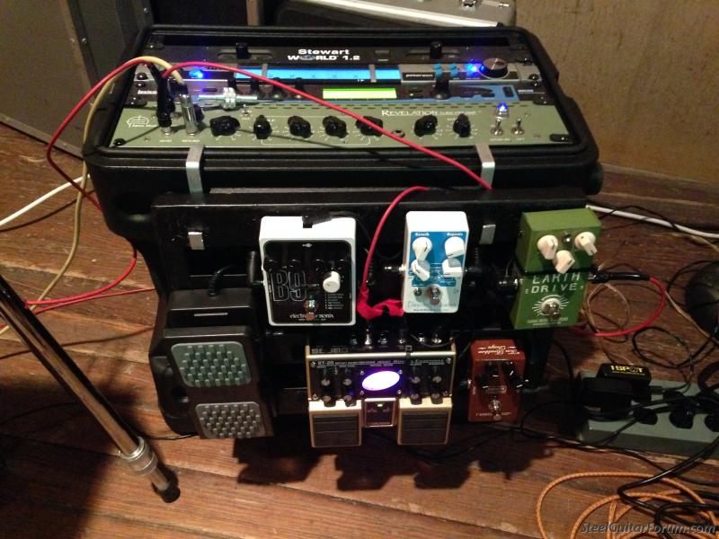 Any ideas for a practical pedalboard design for pedal steel? The