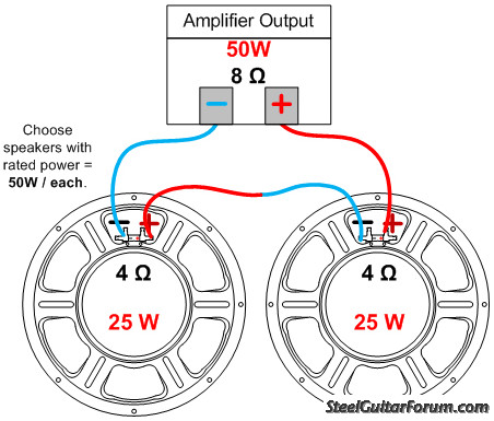 Wiring 4 Ohm And 8 Ohm Speakers