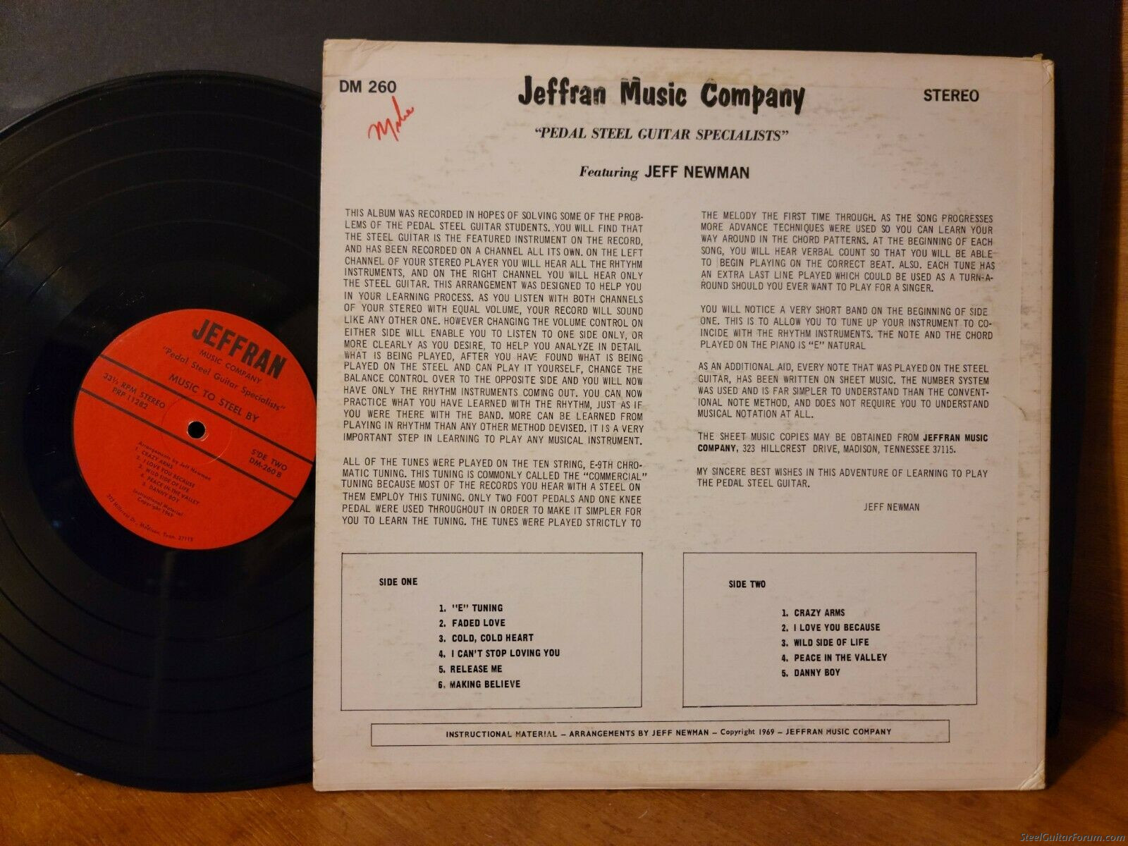 Jeff Newman Music To Steel By The Steel Guitar Forum