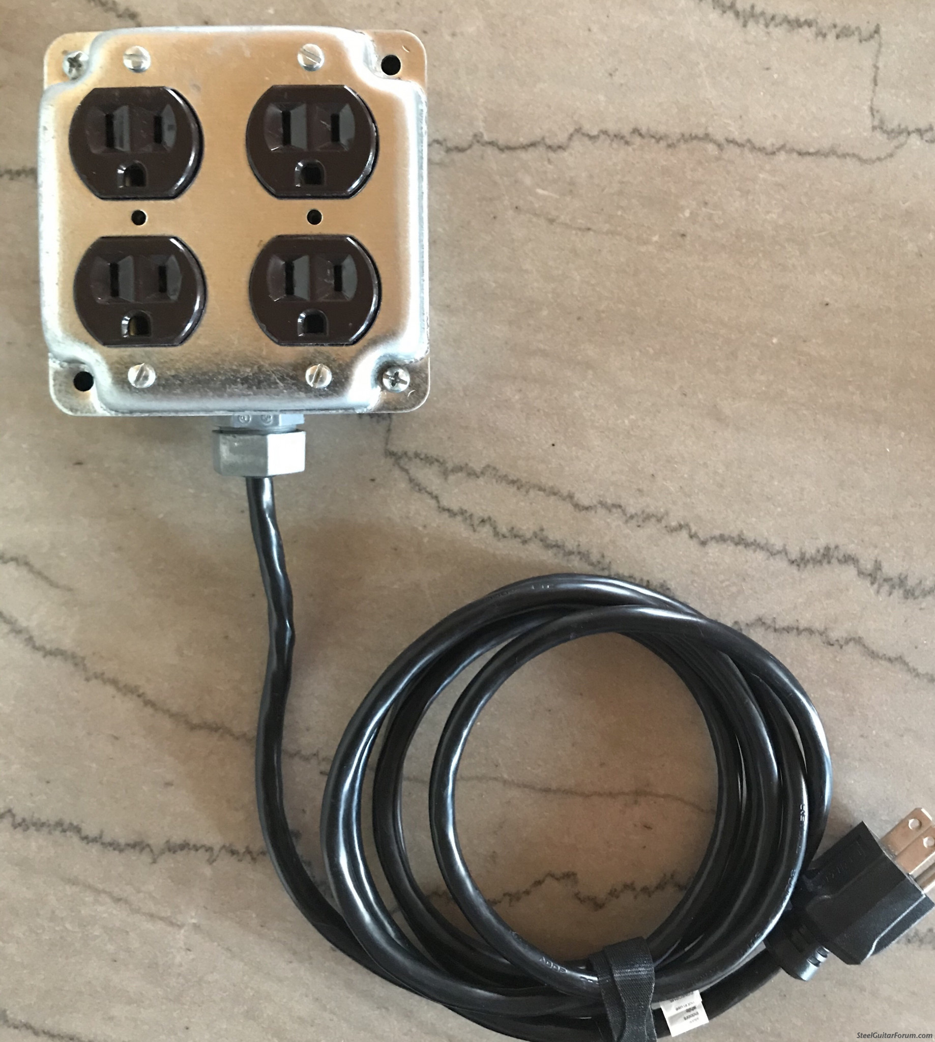 4 outlet electrical box with hum eliminator circuit The Steel Guitar