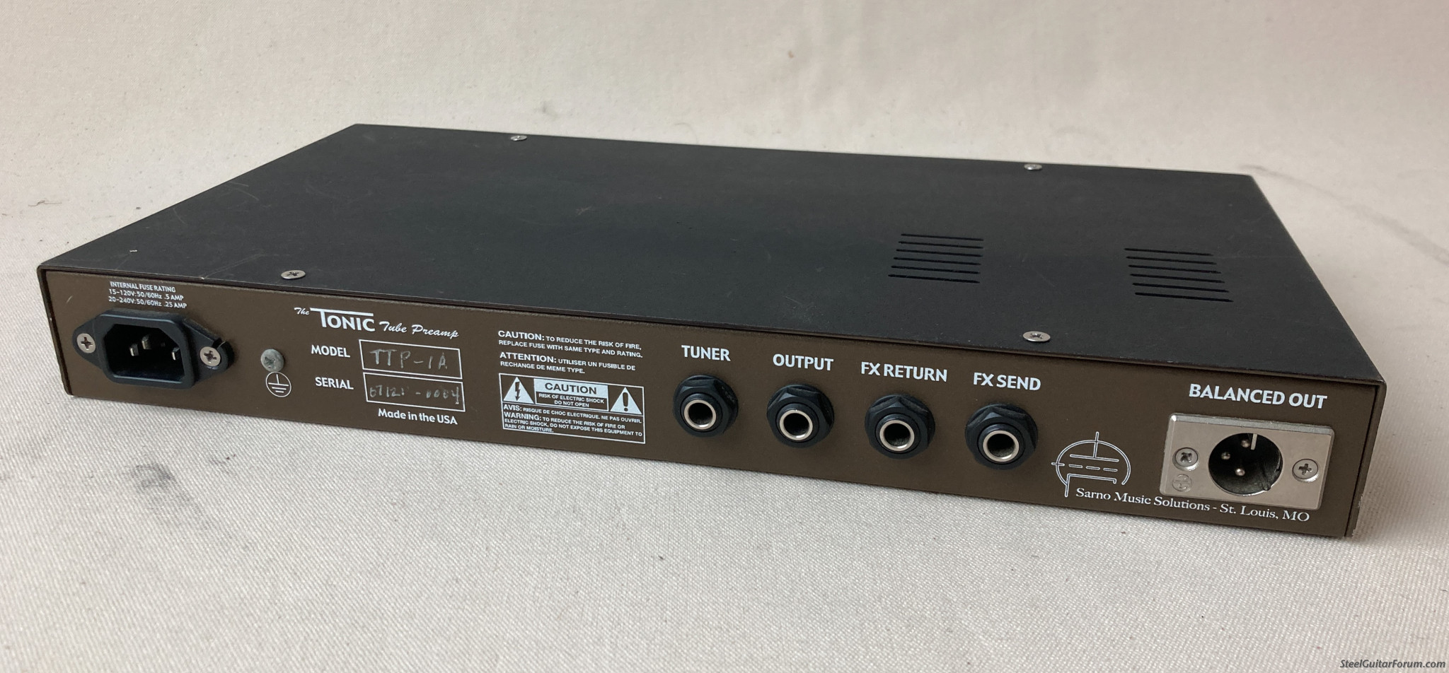 Sarno Tonic Preamp SOLD donation made for multiple items The