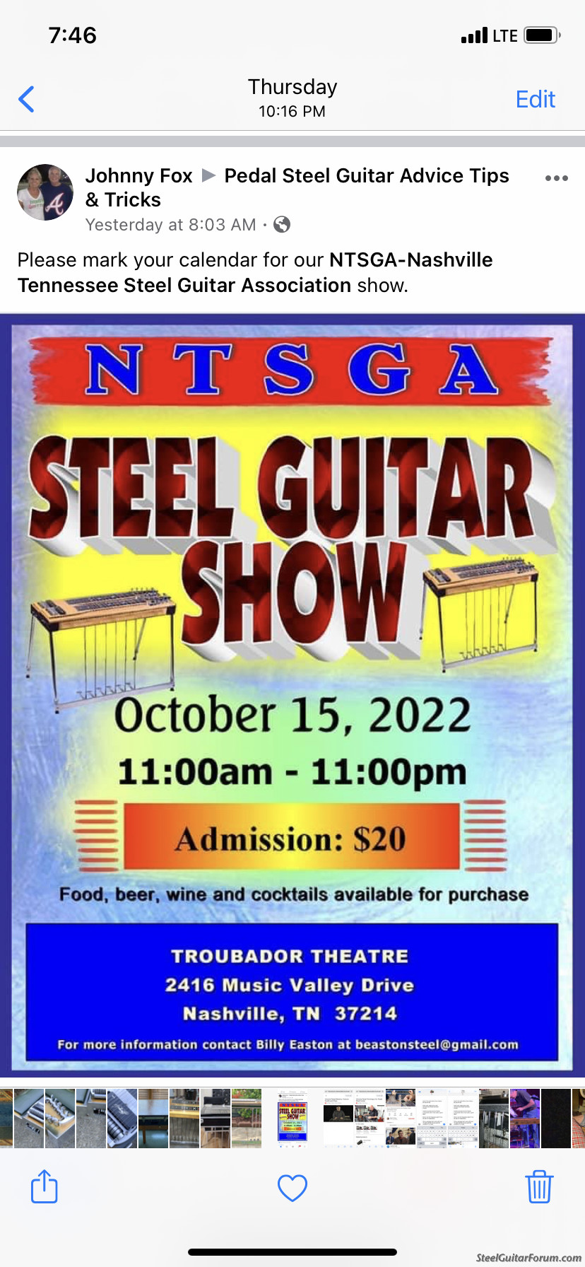 Pedal steel guitar Shows!! The Steel Guitar Forum