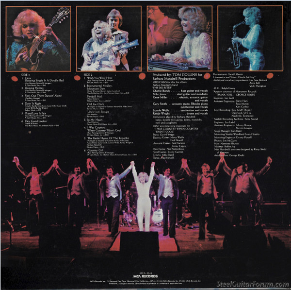 Did Barbara Mandrell ever record steel on a record? The Steel Guitar