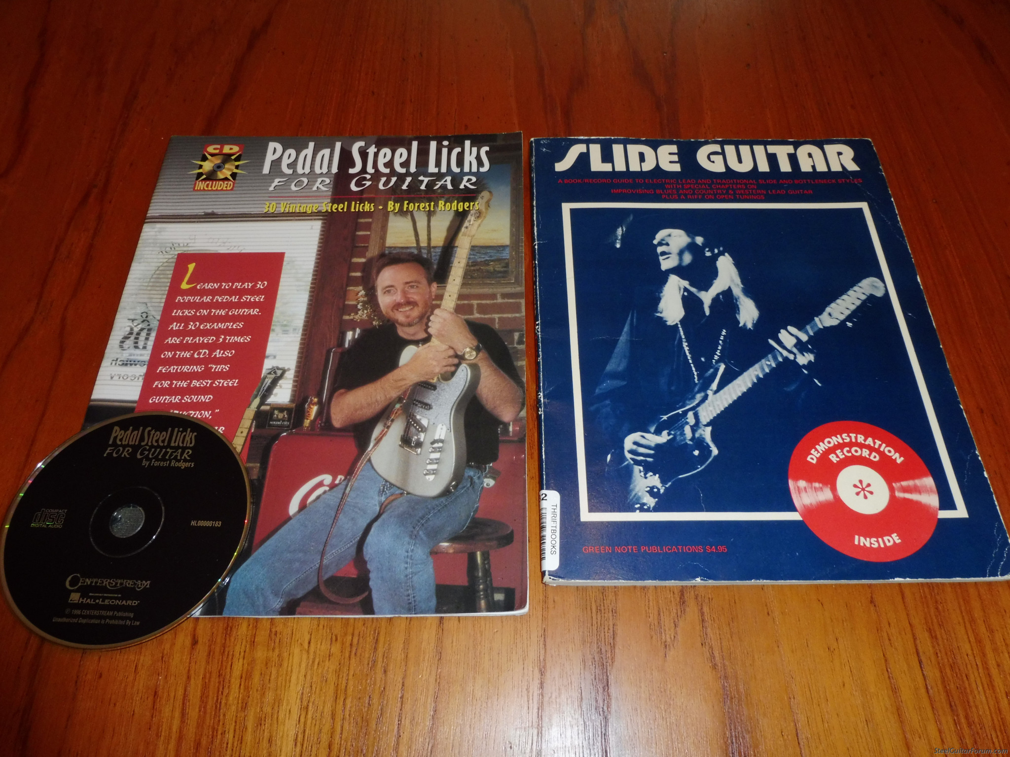 2 Books Pedal steel licks for guitar + Slide Guitar The Steel Guitar